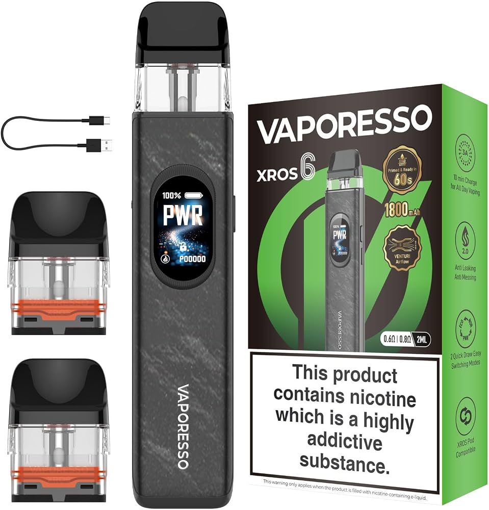 VAPORESSO XROS 6 - SLATE BLACK