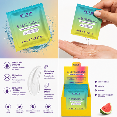 LUBRICANTE 5 SENSACIONES SACHET 5ML