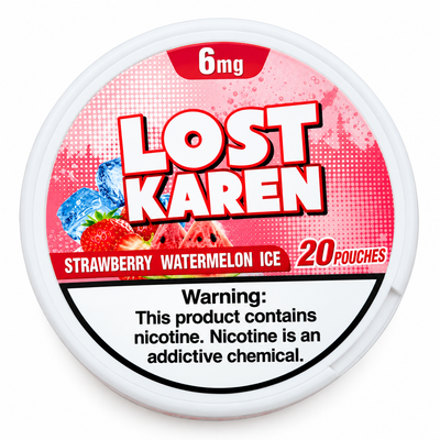 LOST KAREN STRAWBERRY WATERMELON ICE POUCHES X20 6MG