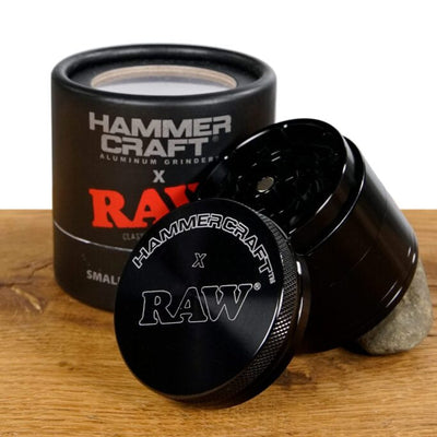 RAW X HAMMERCRAFT NEGRO GRINDER 55mm 4 PARTES