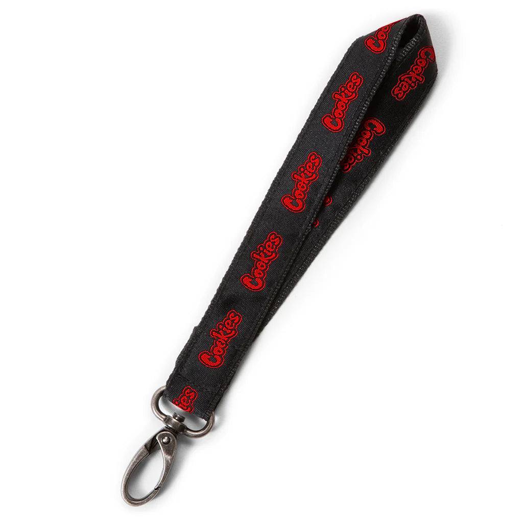 COOKIES LANYARD NEGRO-ROJO 6.5