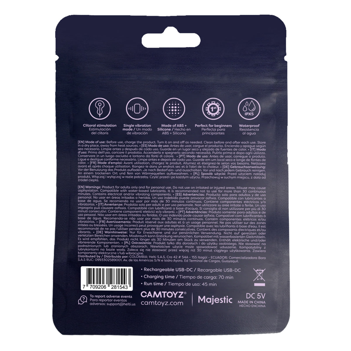 CAMTOYZ BALA VIBRADORA O-BULLET