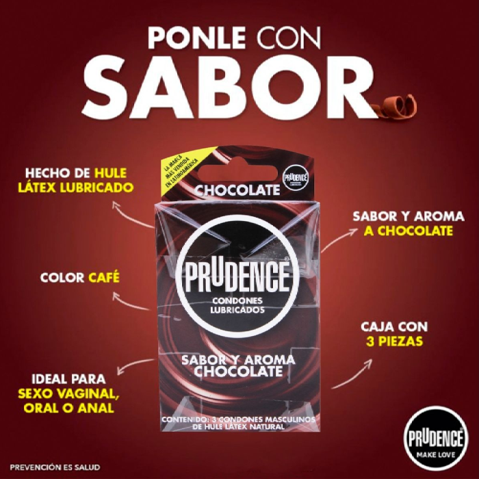 PRUDENCE CONDONES CHOCOLATE X3