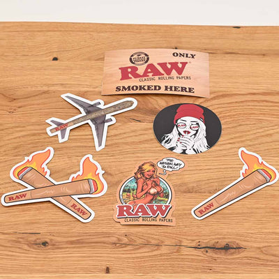 RAW STICKERS X12 UNIDADES