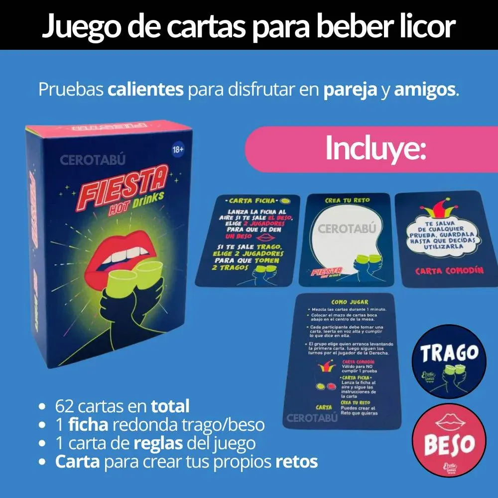JUEGO DE CARTAS FIESTA HOT DRINKS