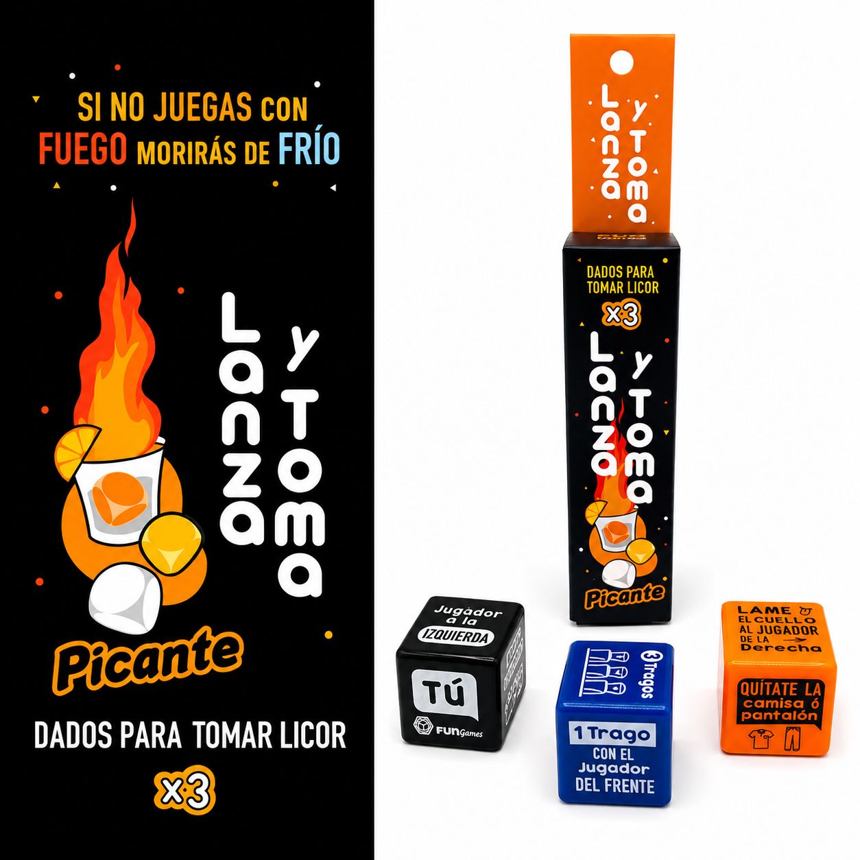 FUN GAMES DADOS PICANTES LANZA Y TOMA