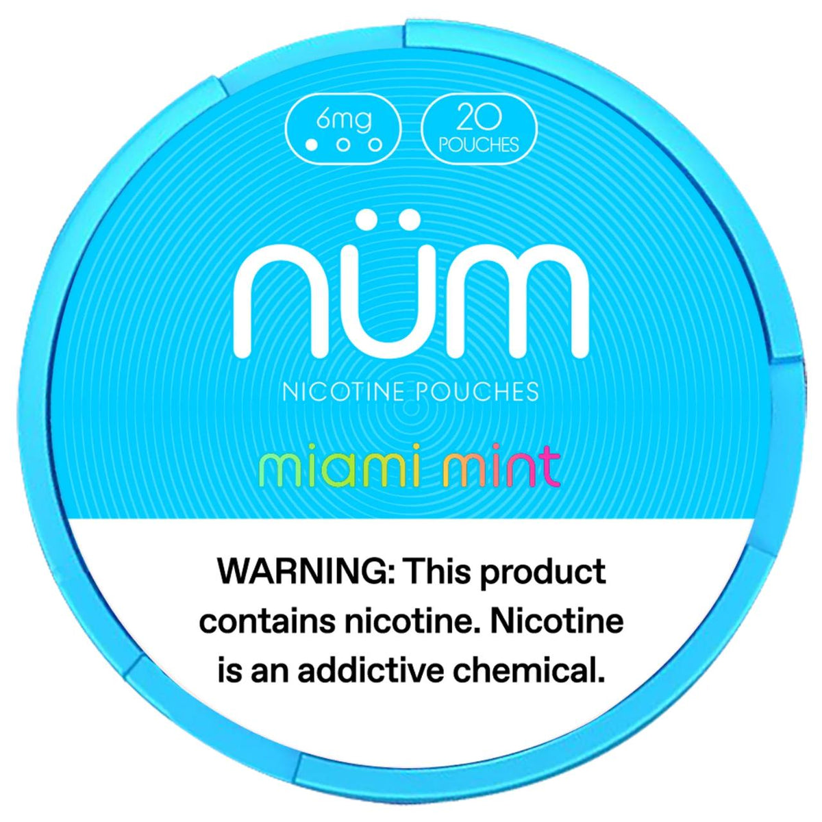 NUM MIAMI MINT POUCHES X20 6MG