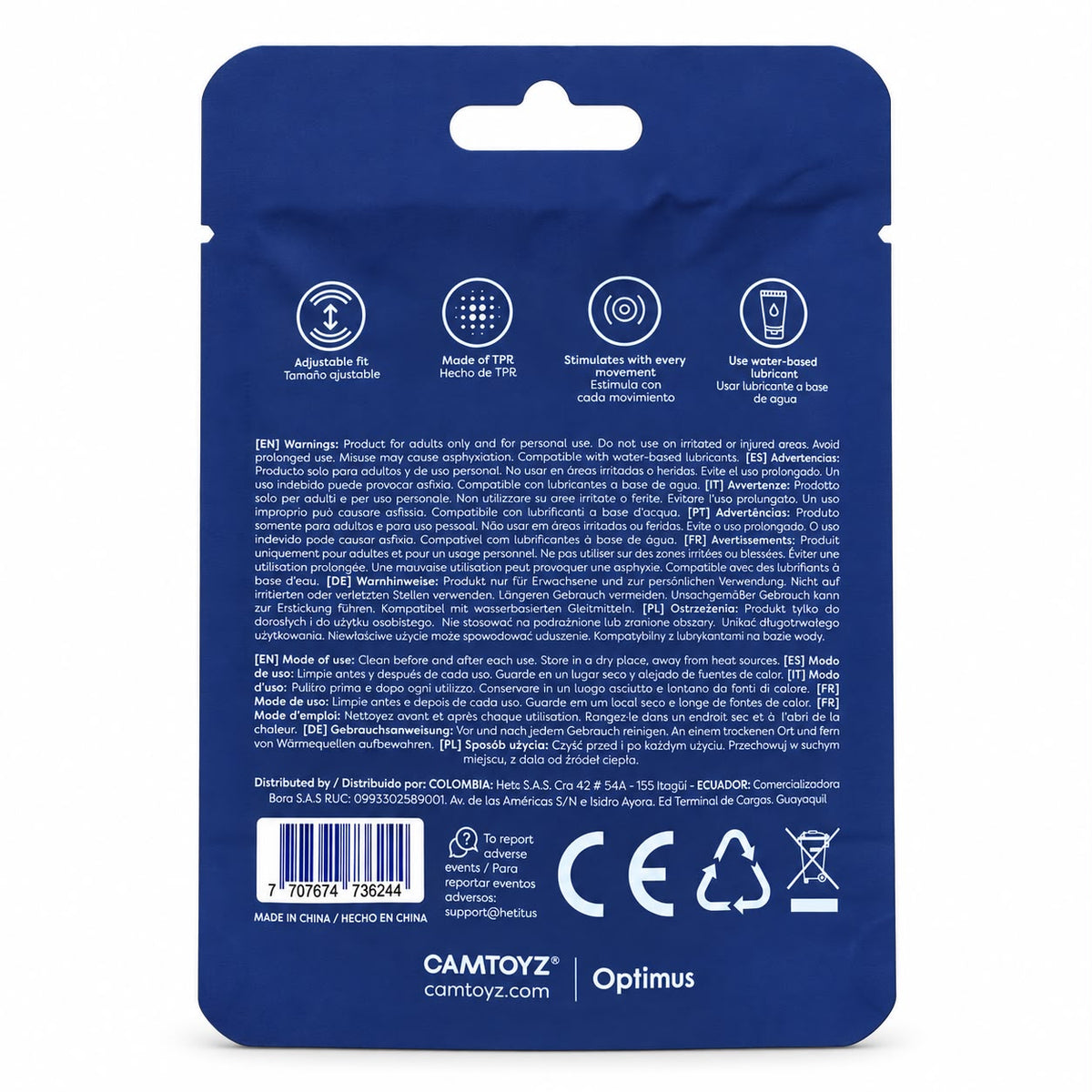 CAMTOYZ FUNDA PARA DEDO CON TEXTURA MEDUSA