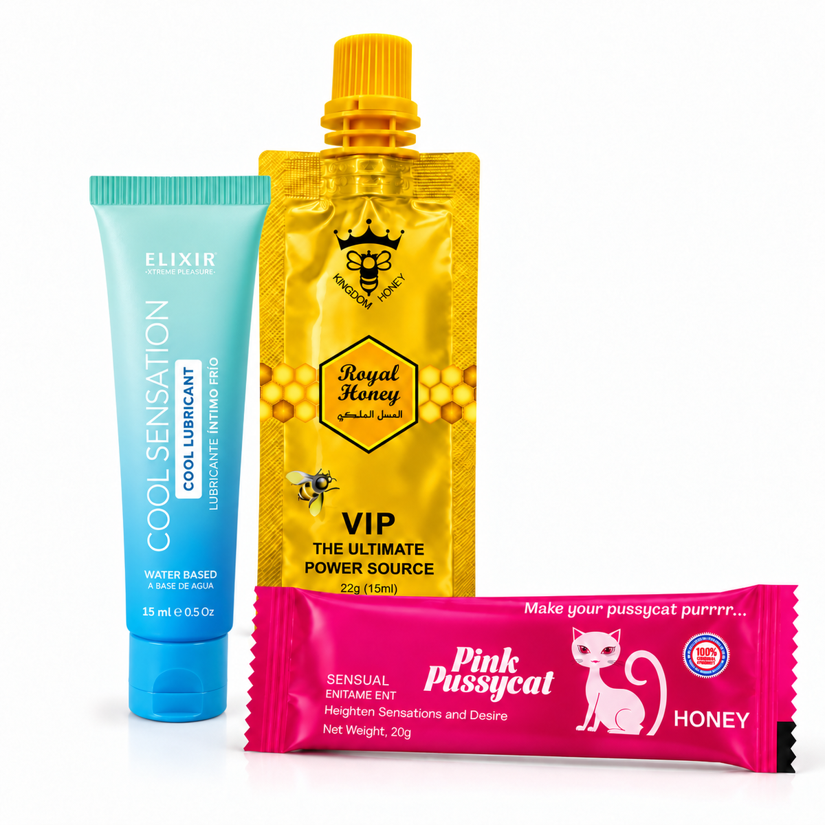 COMBO COOL SENSATION LUBRICANTE 15ml + 1 MIEL PARA ELLA + 1 MIEL PARA EL