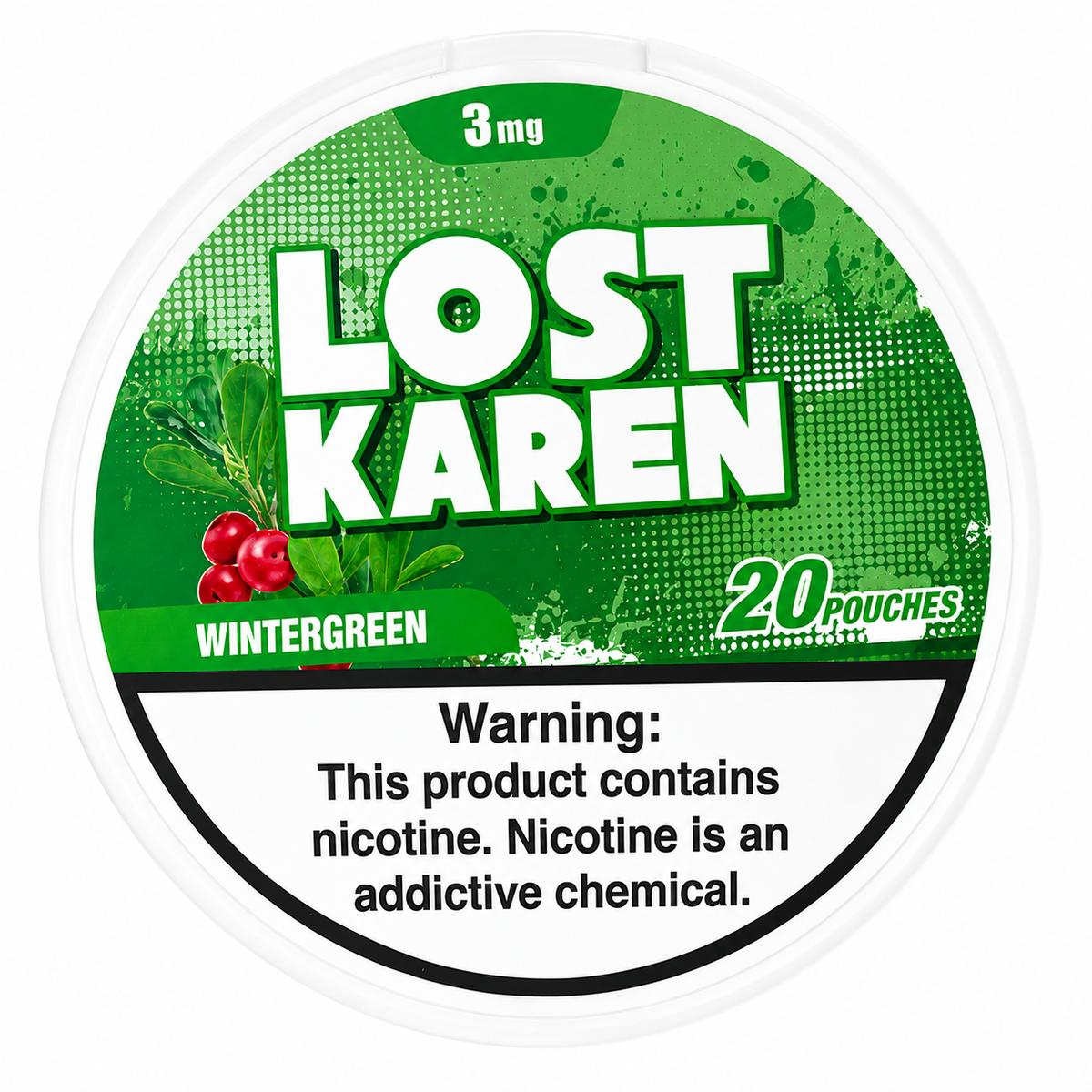 LOST KAREN WINTERGREEN POUCHES X20 3MG