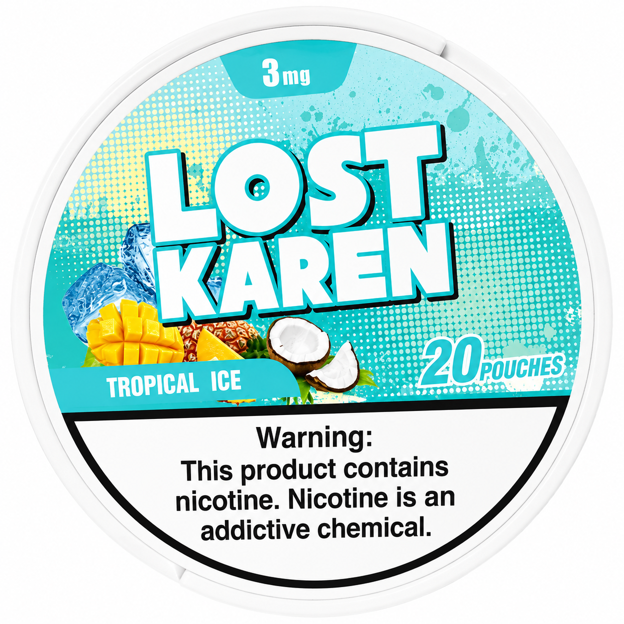 LOST KAREN TROPICAL ICE POUCHES X20 3MG