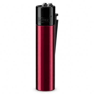 CLIPPER METÁLICA DE LUJO ROJO CON NEGRO