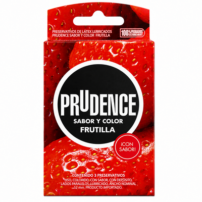 PRUDENCE CONDONES FRUTILLA X3
