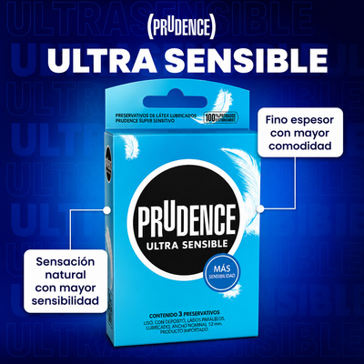 PRUDENCE CONDONES ULTRA SENSIBLE X3