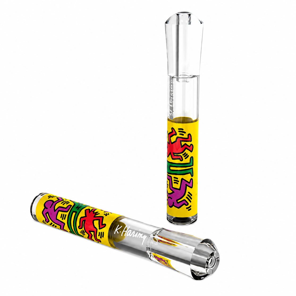 K. HARING TASTE VIDRIO AMARILLO