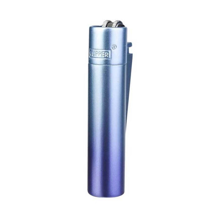 CLIPPER METÁLICA DE LUJO CELESTE CON MORADO