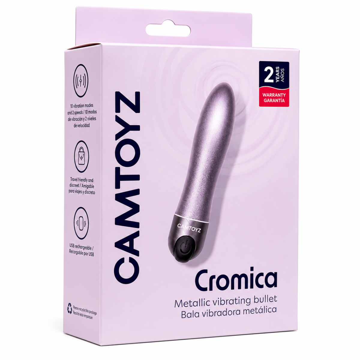 CAMTOYZ BALA VIBRADORA METÁLICA CROMICA