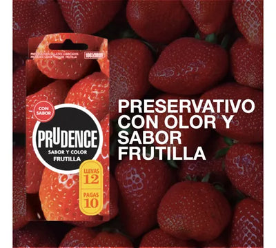 PRUDENCE CONDONES FRUTILLA X3