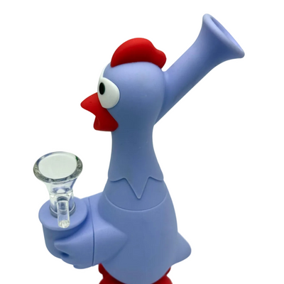 BONG SILICONA GALLINA MORADA