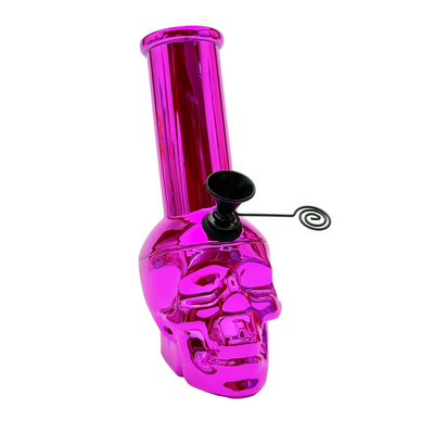 BONG ACRÍLICO CALAVERA FUCSIA