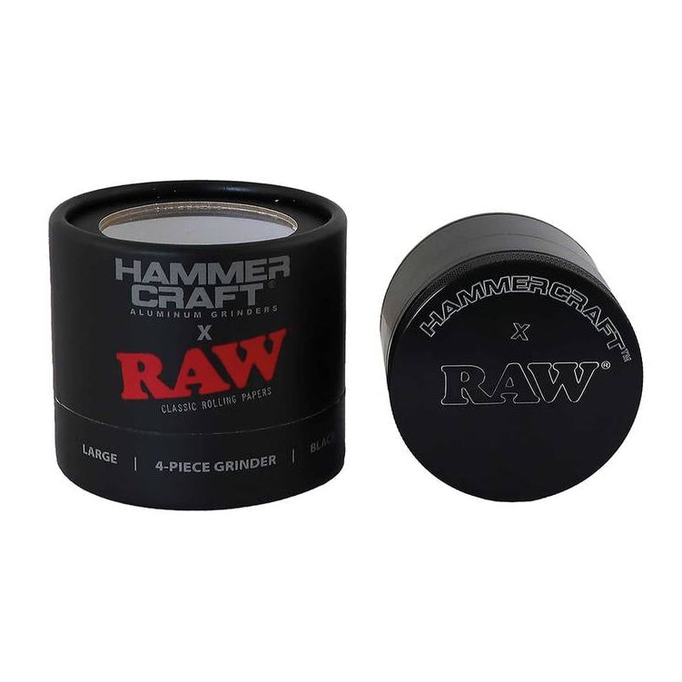 RAW X HAMMERCRAFT NEGRO GRINDER 55mm 4 PARTES