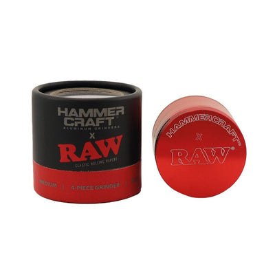 RAW X HAMMERCRAFT GRINDER ROJO 55mm 4 PARTES