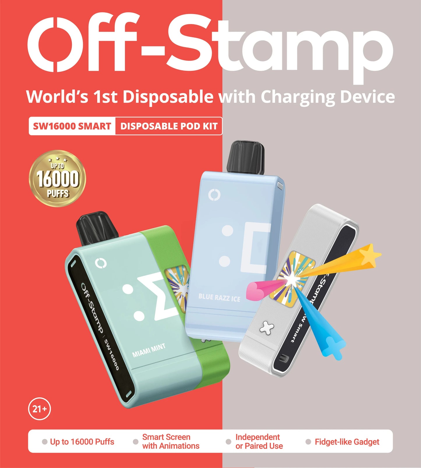 OFF STAMP 16K PUFFS