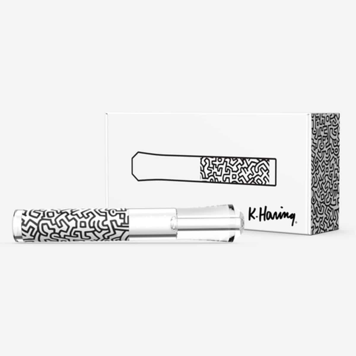 K. HARING TASTE DE VIDRIO BLANCO Y NEGRO