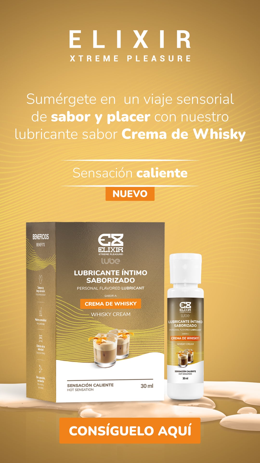 LUBRICANTE SABORIZADO CREMA DE WHISKY 30ml