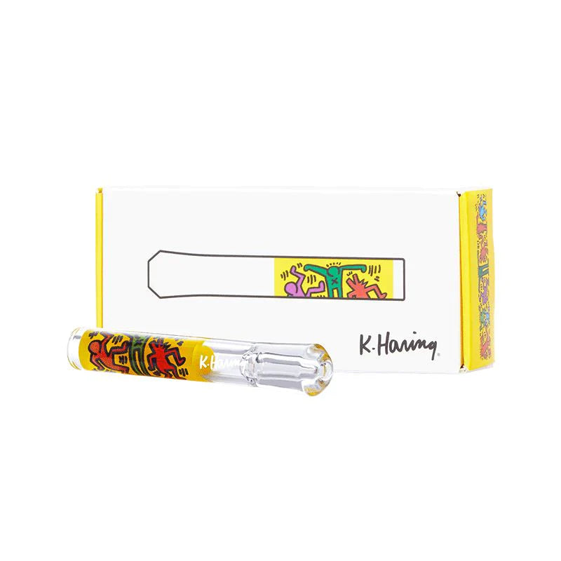 K. HARING TASTE VIDRIO AMARILLO