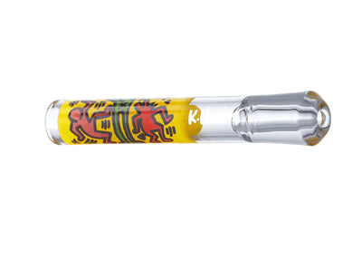 K. HARING TASTE VIDRIO AMARILLO
